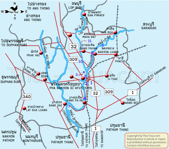 แผนที่ เมือง อยุธยา